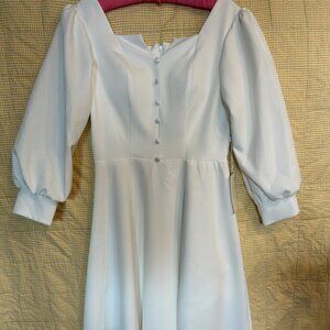 Ivory Dress with Sweetheart Neckline, Size 8